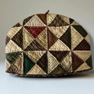 HANDCRAFTED TEA COZY Primitive Style Patchwork Quilted 14” x 10”